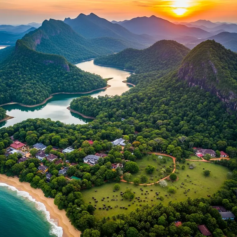 Sri Lanka Nature, Days of Wildlife, Waterfalls and Warm Ocean Light